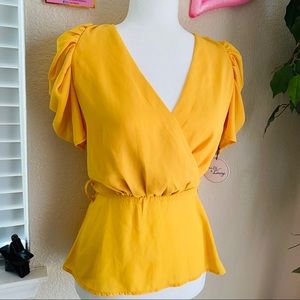 New !! Bright Yellow Blouse size “ S”